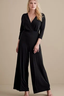 Soft Surroundings 3/4 Sleeve Penelope Jumpsuit| Dresses|Jumpsuits
