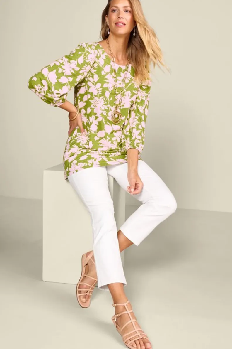 Soft Surroundings Ainsley Linen Blend Tunic| Tops|Tunics & Leggings