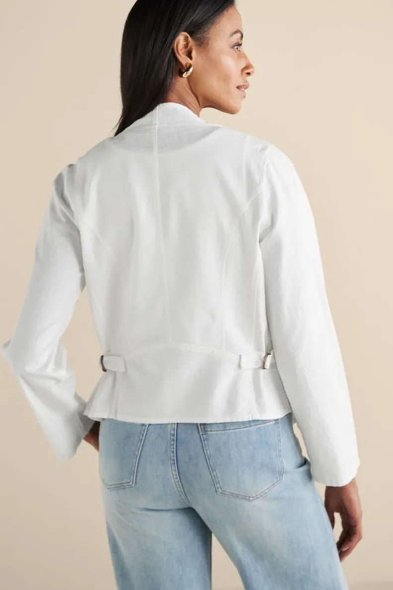 Soft Surroundings Alicante Linen Blend Topper| Tops|Toppers
