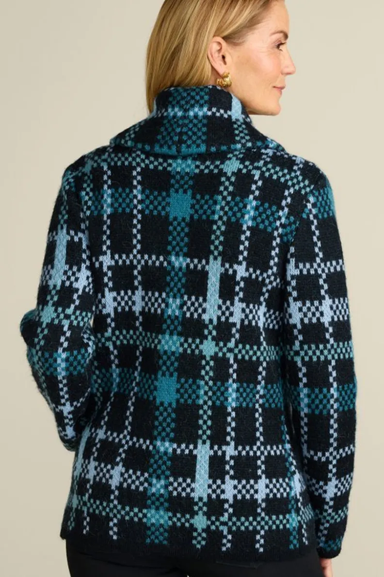 Soft Surroundings Alpine Plaid Sweater Coat| Tops|Sweaters & Cardigans