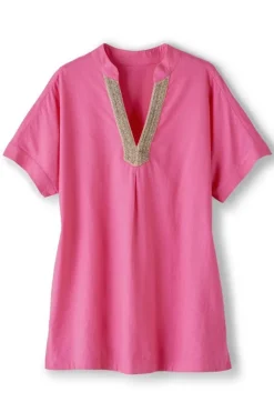 Soft Surroundings Annalise Linen Blend Tunic| Tops|Tunics & Leggings