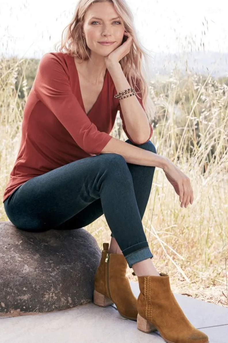Soft Surroundings Antelope Nila Braid Bootie| Shoes