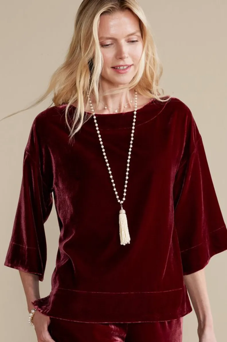 Soft Surroundings Aria Velvet Top| Tops