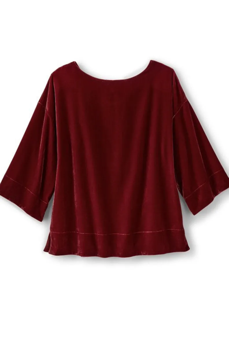 Soft Surroundings Aria Velvet Top| Tops