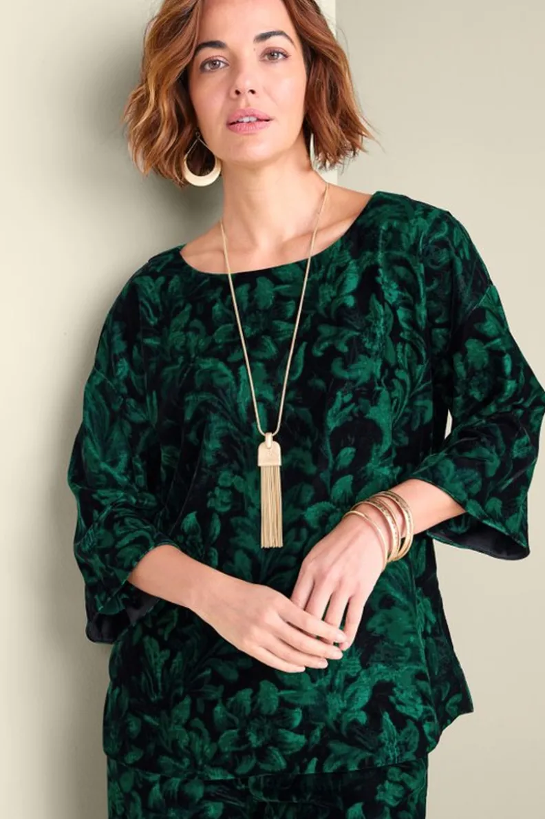 Soft Surroundings Aria Velvet Top| Tops