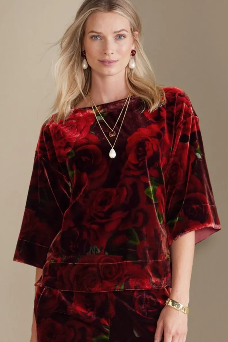 Soft Surroundings Aria Velvet Top| Tops