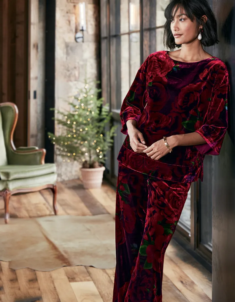 Soft Surroundings Aria Velvet Top| Tops