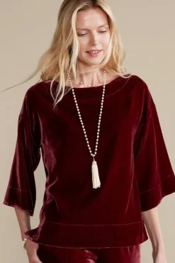 Soft Surroundings Aria Velvet Top| Tops