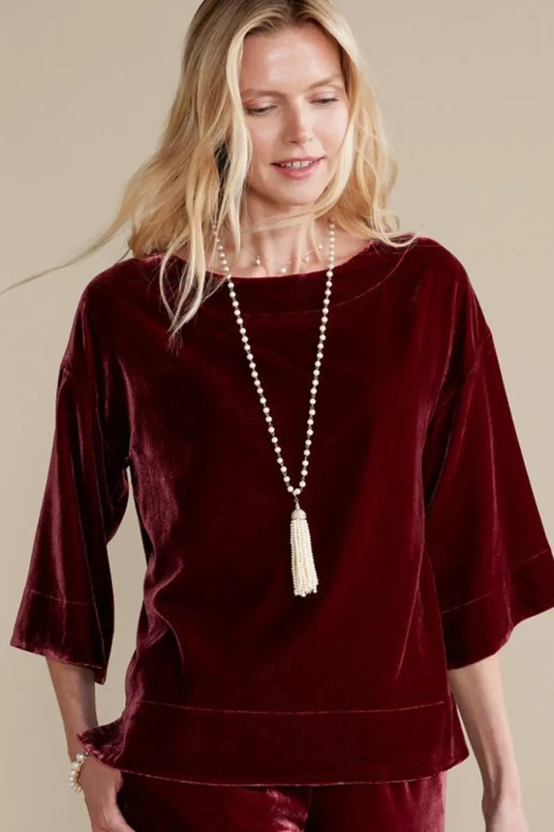 Soft Surroundings Aria Velvet Top| Tops