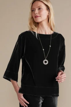 Soft Surroundings Aria Velvet Top| Tops