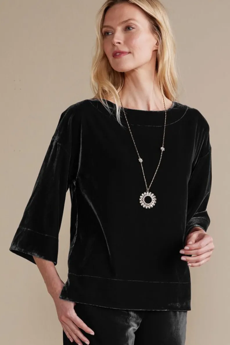 Soft Surroundings Aria Velvet Top| Tops