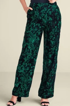 Soft Surroundings Aria Velvet Wide Leg Pants| Pants