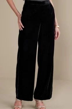 Soft Surroundings Aria Velvet Wide Leg Pants| Pants