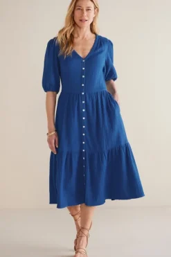Soft Surroundings Arielle Gauze Midi Dress| Dresses