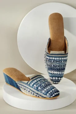Soft Surroundings Arizona Stripe Wedge Slide| Shoes