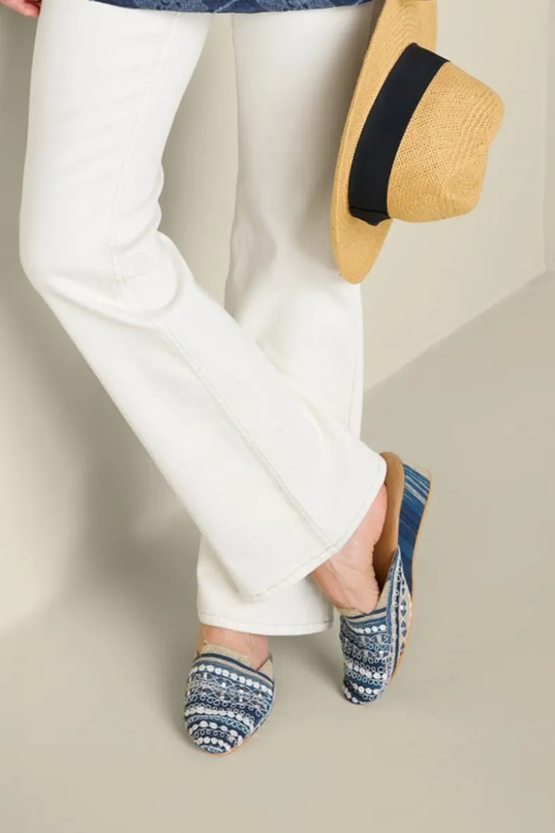 Soft Surroundings Arizona Stripe Wedge Slide| Shoes