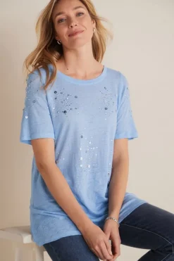 Soft Surroundings Astra Linen Tee| Tops