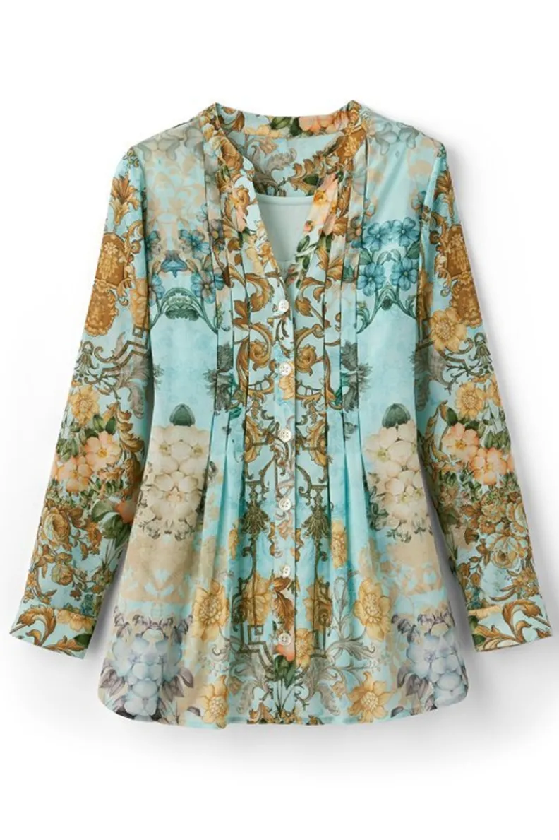 Soft Surroundings Baroque Top & Cami| Tops