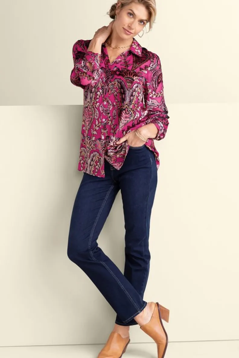 Soft Surroundings Bellarosa Velvet Tunic| Tops
