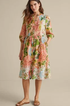 Soft Surroundings Bellicia Embroidered Midi Dress| Dresses