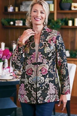 Soft Surroundings Branca Jacquard Jacket| Jackets & Coats
