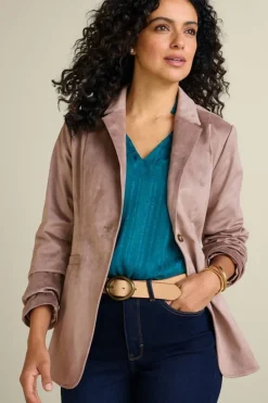 Soft Surroundings Breck Faux Suede Blazer| Toppers|Jackets & Coats