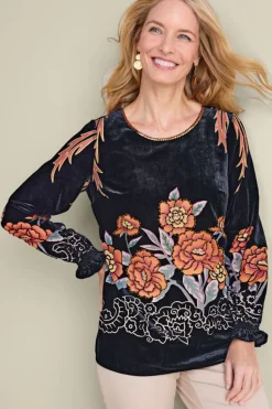 Soft Surroundings Brielle Velvet Top| Tops