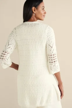 Soft Surroundings Calistoga Pointelle Cardigan| Tops|Sweaters & Cardigans