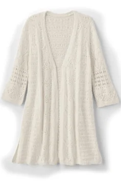Soft Surroundings Calistoga Pointelle Cardigan| Tops|Sweaters & Cardigans