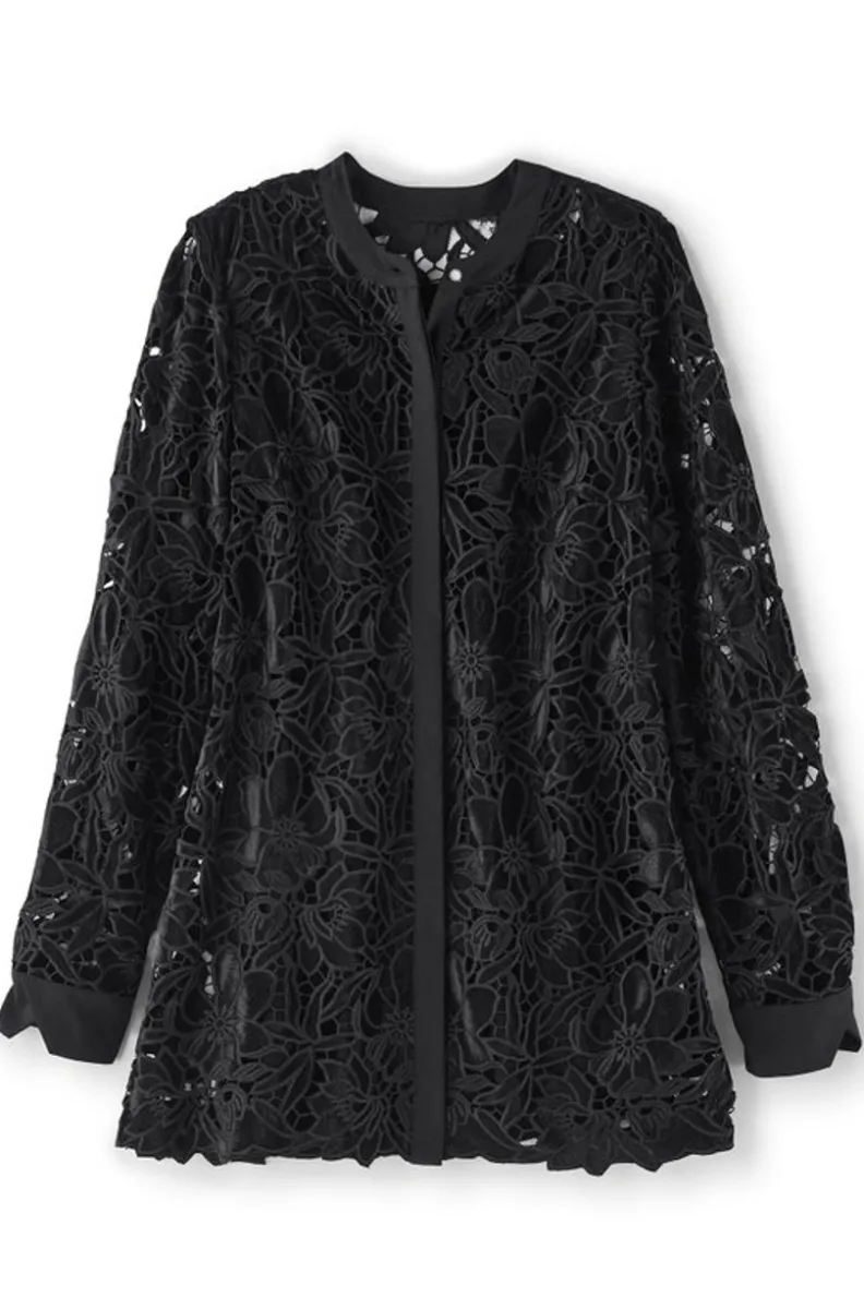 Soft Surroundings Candace Velvet Lace Tunic| Tops