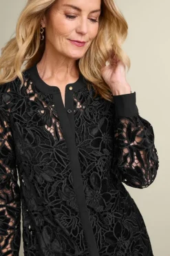 Soft Surroundings Candace Velvet Lace Tunic| Tops
