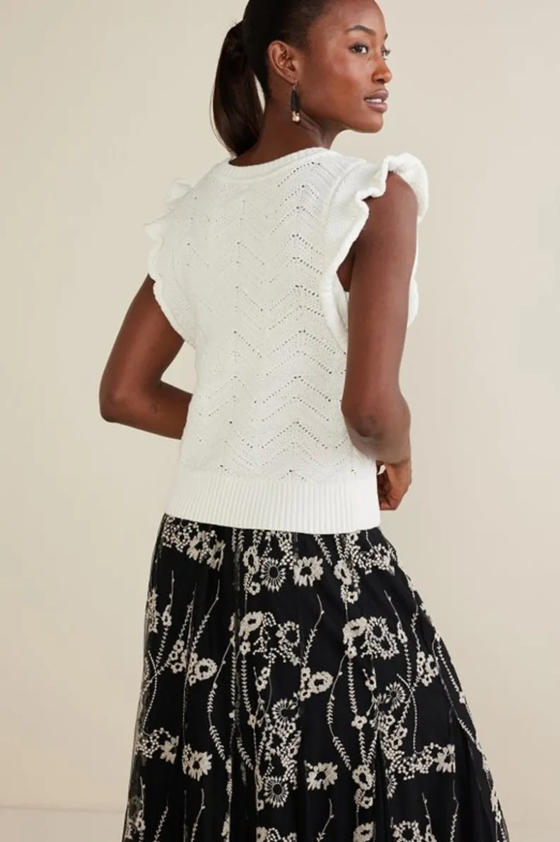 Soft Surroundings Celina Flutter Sleeve Sweater| Tops|Sweaters & Cardigans