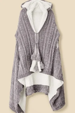 Soft Surroundings Chenille Sherpa Wearable Throw| Sleepwear & Lounge|Scarves & Wraps