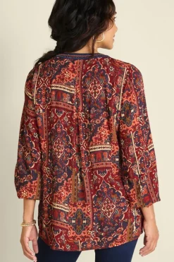 Soft Surroundings Cindra Embroidered Gauze Tunic| Tops