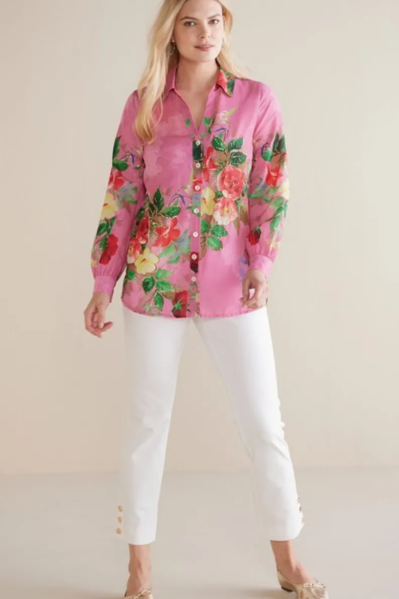 Soft Surroundings Danica Embellished Shirt| Tops