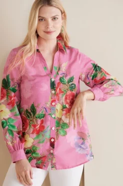 Soft Surroundings Danica Embellished Shirt| Tops
