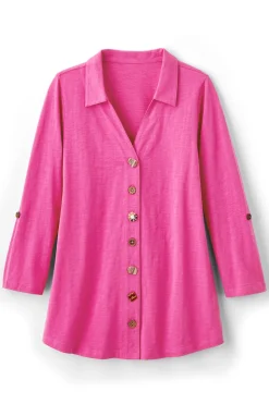Soft Surroundings Danielle 3/4 Sleeve Tunic| Tops|Tunics & Leggings