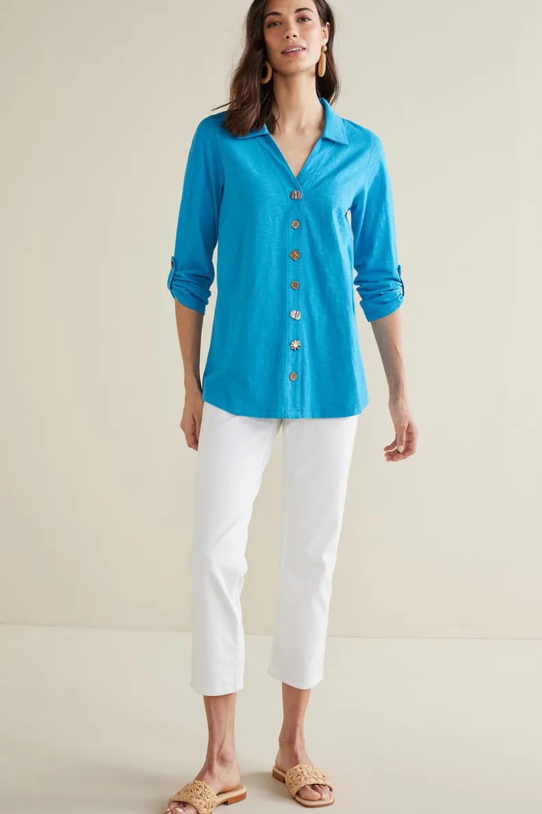 Soft Surroundings Danielle 3/4 Sleeve Tunic| Tops|Tunics & Leggings