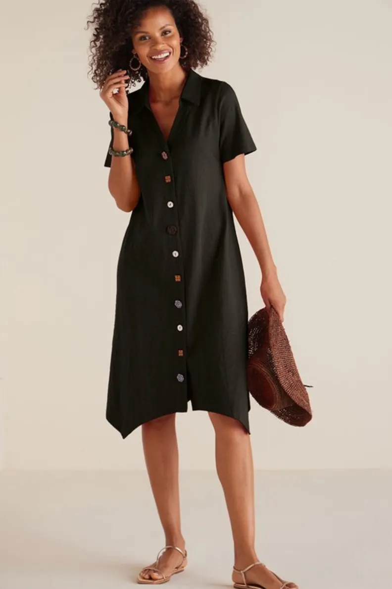 Soft Surroundings Danielle Button Dress| Dresses
