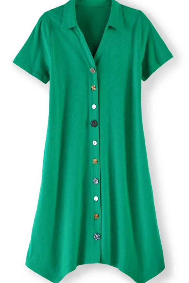 Soft Surroundings Danielle Button Dress| Dresses