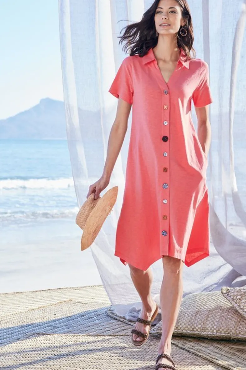 Soft Surroundings Danielle Button Dress| Dresses