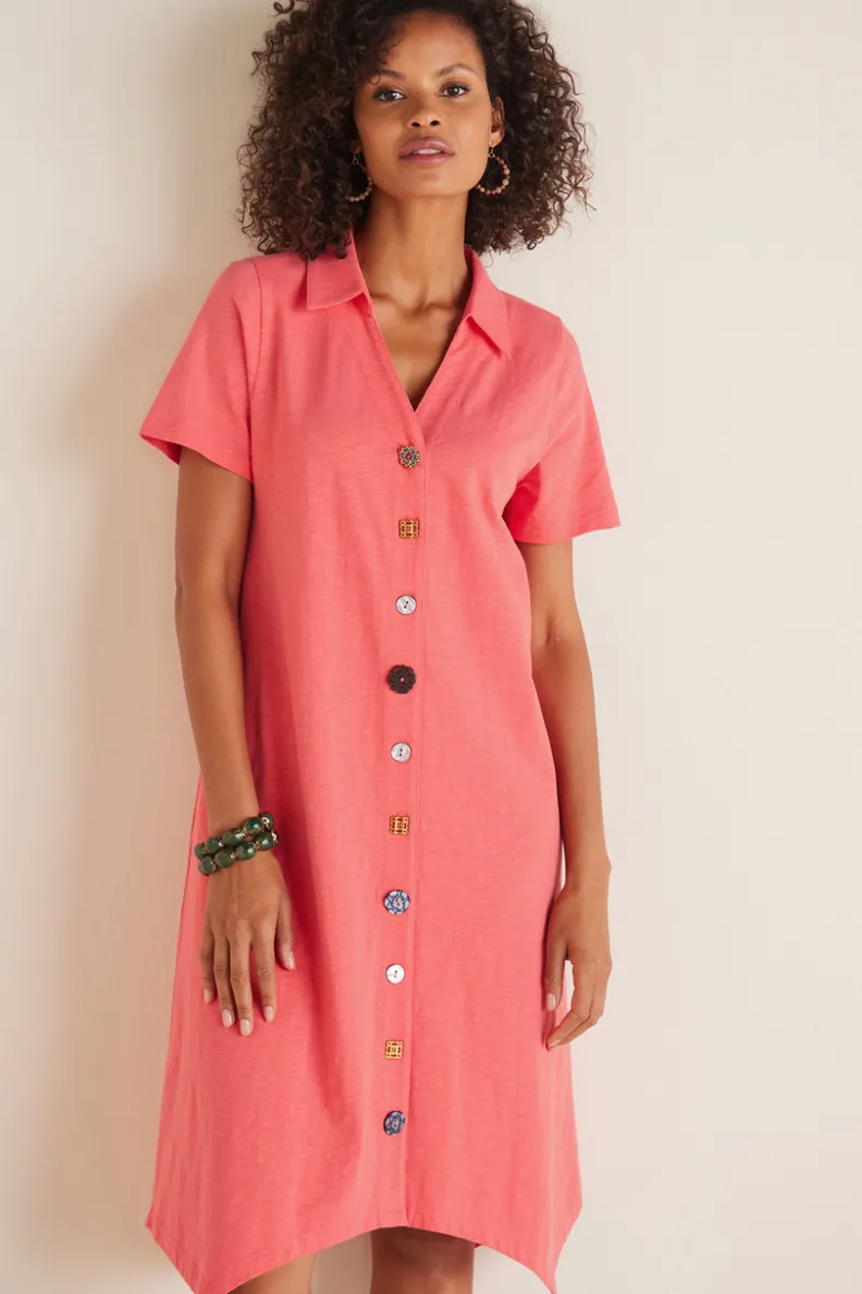 Soft Surroundings Danielle Button Dress| Dresses