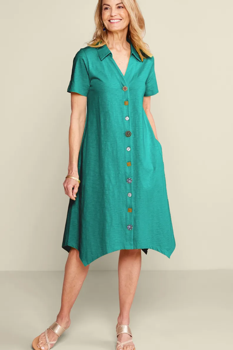 Soft Surroundings Danielle Button Dress| Dresses
