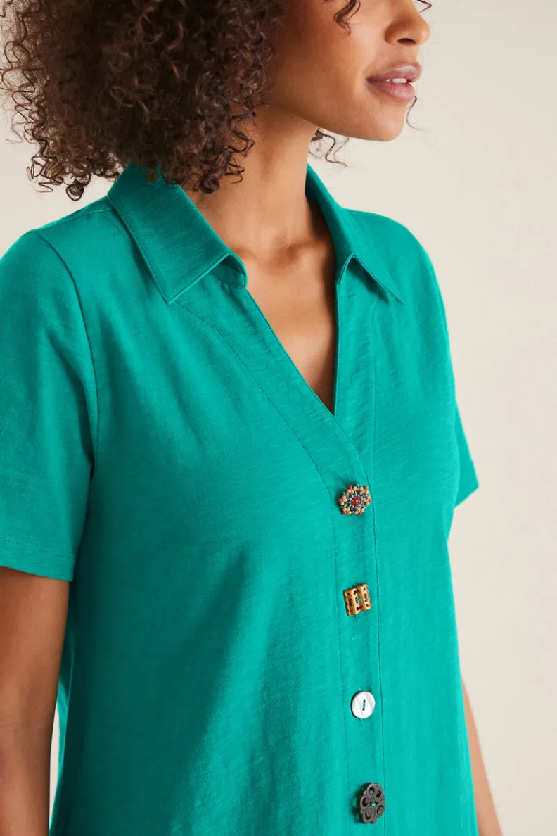 Soft Surroundings Danielle Button Dress| Dresses