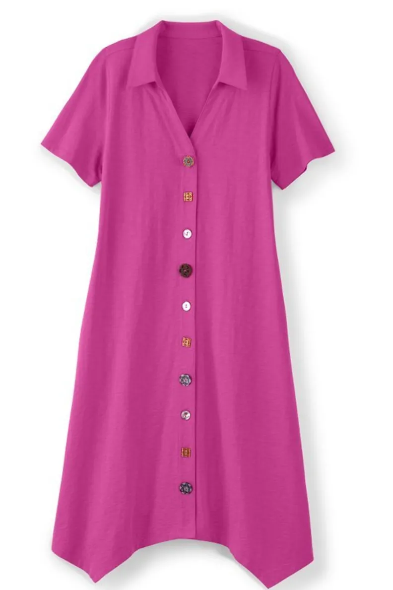 Soft Surroundings Danielle Button Dress| Dresses
