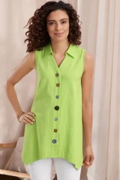 Soft Surroundings Danielle Button Tank| Tops