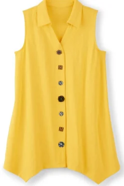 Soft Surroundings Danielle Button Tank| Tops