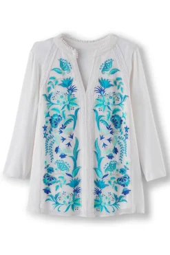 Soft Surroundings Delsie Embroidered Top| Tops