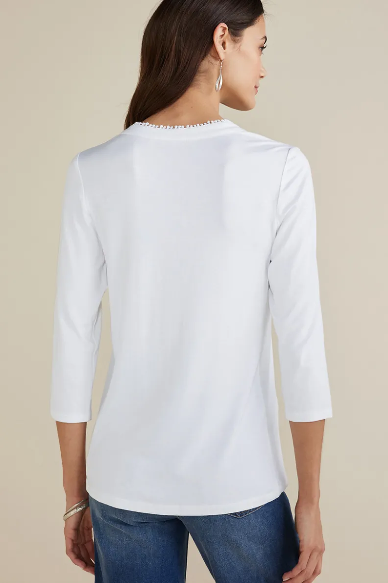 Soft Surroundings Delsie Embroidered Top| Tops