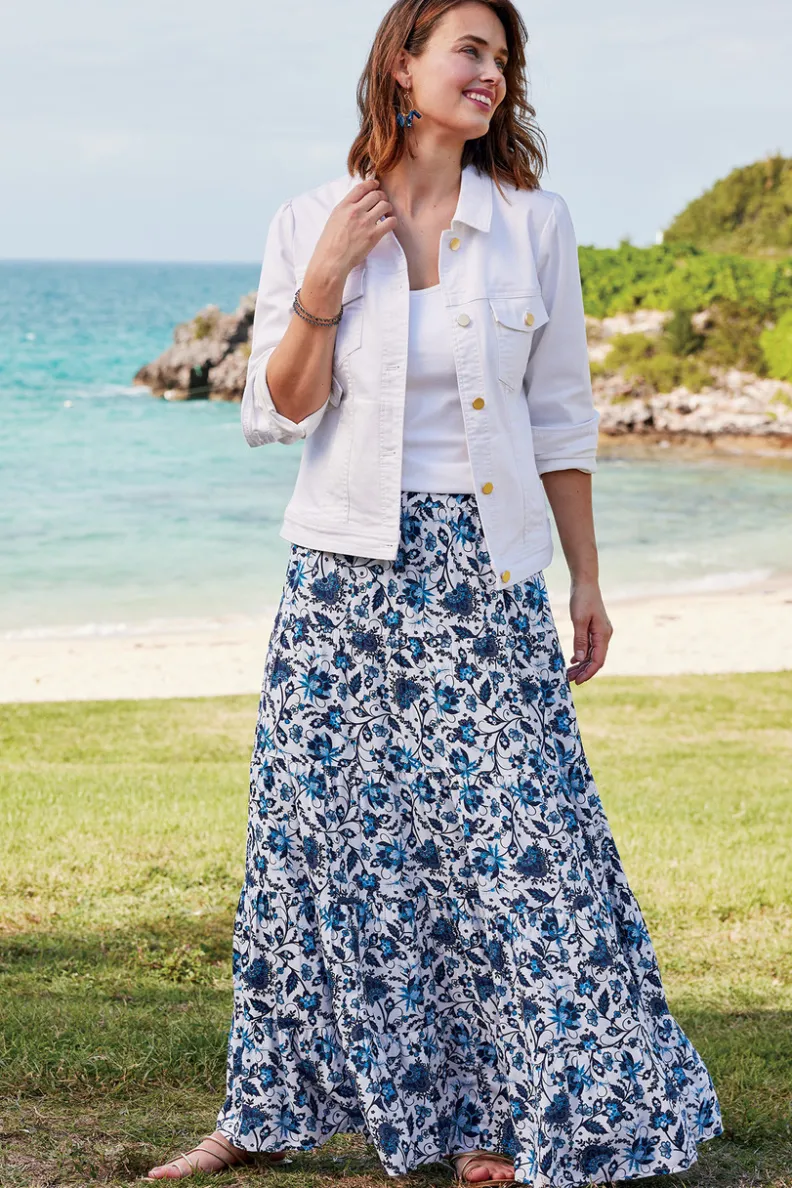 Soft Surroundings Diana Shapely Denim Jacket| Toppers|Jackets & Coats